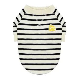 세이치즈 스트라이프 강아지 티셔츠_블랙 S M L XL 2XL