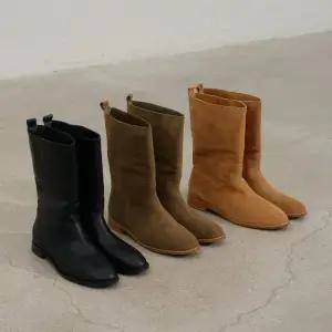 [최초가 148 000] 소가죽 클래식 하프 미들부츠 2TYPE 스웨이드 가죽) S24W511_3color