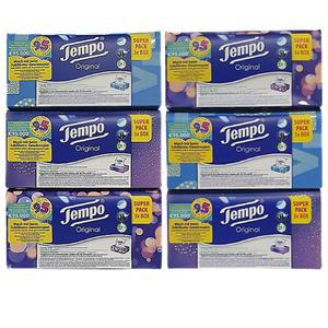 템포 프리미엄 미용 갑티슈 천연펄프 4겹 100매입 6팩