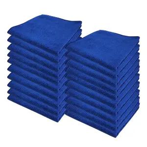 제이오마켓 초극세사 경편 2합 이지타올 40X40 블루 20P/청소용 주방 세차 극세사 손걸레 보루 융 요술 행주