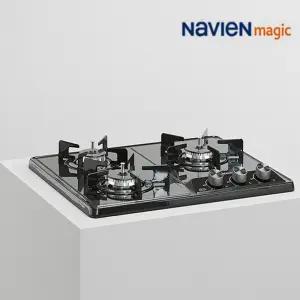 나비엔매직 3구 빌트인 가스레인지 매립형 가스쿡탑 GRB-7003 타공 560x430~440 건전지식