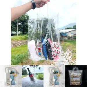 30X40X10 사이즈 투명 PVC 백/쇼핑백/비닐팩/비닐쇼핑백/투명비닐봉투/투명비닐/비닐가방/비닐백