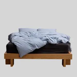 [콤마씨](대전신세계)블루 미니 체크 침구세트 퀸(이불커버+베개커버 2장)