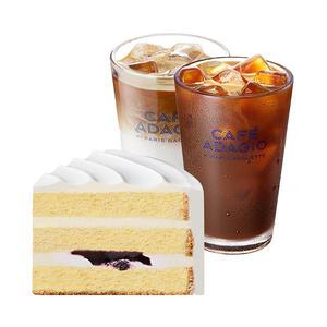 파리바게뜨 마이넘버원 블루베리요거트 조각케이크+아아1잔+아이스 카페라떼