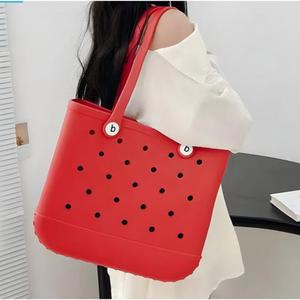 실리콘 목욕 수영장 바구니 치킨옐로 로즈 찜질방 장미 솔리 토트백 빨간색 손바구니 중간