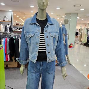 시슬리/애플아울렛/블록 데님 점퍼/3S-297SLN021