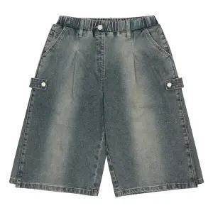 [소이] 여자 봄이월 6.5부사이드폴딩 버뮤다블루진(25F0285)