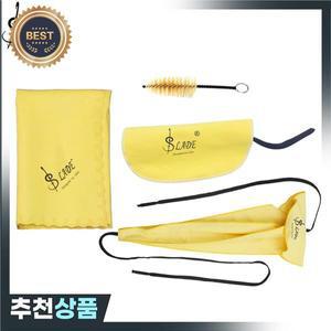 색소폰 청소 키트 관리 수리  천 + 마우스피스 브러시 부품 목관 악기
