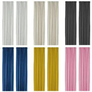 이케아 GINSTMOTT 인스트모트 커튼한쌍 145x250cm/반투명커튼/거실커튼/창문커튼/블라인드