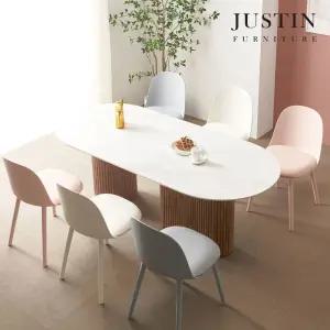 셀럽 6인 템바보드 통 세라믹 식탁