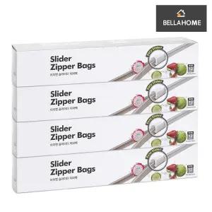 (벨라홈) 스탠딩 슬라이드 지퍼백(특대형4개)(CN9618)/지퍼팩/지퍼백/투명/여행용/냉장용/악세사리/식품/밀