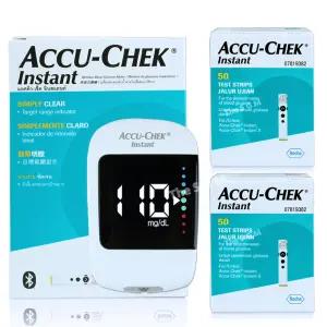 로슈 아큐첵 인스턴트 당뇨 검사 혈당계 시험지 세트[혈당측정기(블루투스 모델)+측정지 110매]