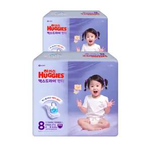 하기스 2025 맥스드라이 팬티 8단계 (공용) 27매 2팩