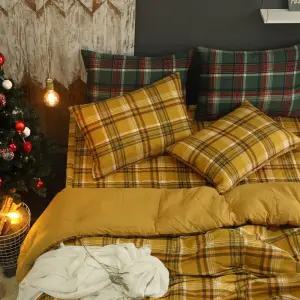 피노키오 체크 마이크로워셔 베개커버 지퍼형 크리스마스 빈티지 감성 G