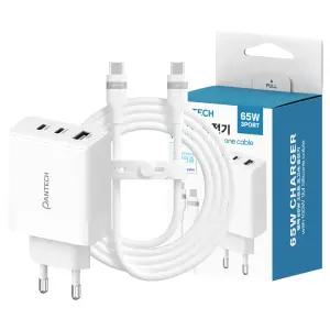팬택 65W 3P 초고속충전기 노트북 태블릿PC + 100W 1M 실리콘케이블 포함