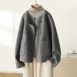 여성 봄 캐주얼 모직 코트 YJ139