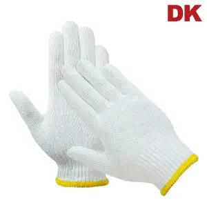 DK KC 면장갑 35g 고급면사 작업용 목장갑 올풀림방지 오버록 100켤레