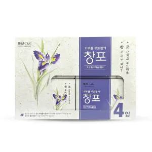 동산씨앤지 창포 비누 세수 세안 100g 4개입 핸드솝 클렌징바 세숫 도구 클렌징 세트 샤워 목욕탕 향이좋은