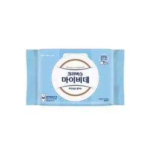 마이비데 물티슈 대용량 캡형 60매 x 1팩 클린케어 화장실용 비데용 물에녹는 비데티슈