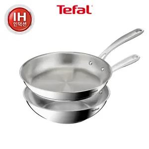[테팔]인덕션 SS 퍼펙트 레지스트 프라이팬 2종(팬28+볶음팬28)