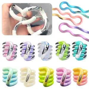 재미있는 마그네틱 탱글 피젯 토이 웨이브 큐브 퍼즐 말랑이 팝잇 스피너 손 장난감 스트레스해소 팝튜브