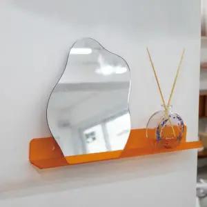 아크릴 무타공 선반 투명옐로우 5T 300x150mm