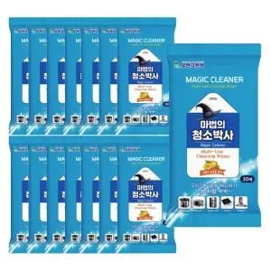 KR리빙 유한그린텍 마법의 청소박사 찌든때 기름때 청소용 청소포 30매(200mm x 200mm) 15개