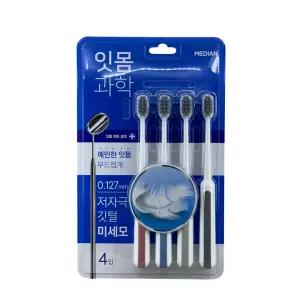 메디안 잇몸과학 칫솔 프리미엄 미세모 4입 1개