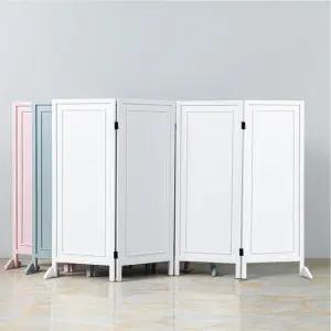 SImplys 웨인스 몰딩 미니 4단 가벽 낮은 파티션 가림막 원목 이동식 접이식 인테리어
