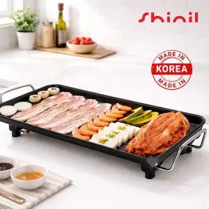 [신일전자]신일 전기그릴 와이드 특대형 그릴팬 전기후라이팬 고기불판 (국산)