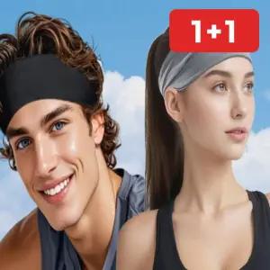 쿨링 와이드 스포츠헤어밴드 러닝 땀흡수 머리고정 운동밴드  1+1