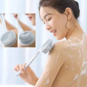 실리콘 양면 셀프 샤워 등밀이 38cm 바디브러쉬 브러쉬 등밀이 목욕브러쉬