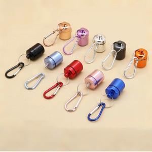 신제품 프리미엄 휴대용 알루미늄 방수 약통 케이스 이어플러그 키체인 여행용 보관함 보석  세련된 디자인