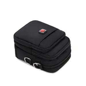 남성용 가벼운 여행용 크로스백 블랙 멀티포켓