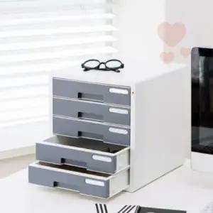 [시스맥스] 5단 데스크용품 종이수납장 문서보관랙 데스크정리함 모듈서랍장 지류보관함 멀티박스