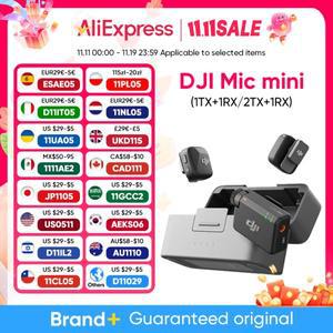 DJI Mic Mini (2TX+1RX+충전 케이스) 스마트 소음 제거 기능을 갖춘 무선 마이크 고품질 오디오 Original