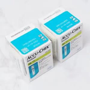 로슈 아큐첵 인스턴트 혈당시험지2박스 총100매+ 알콜솜100매 +호환침100개