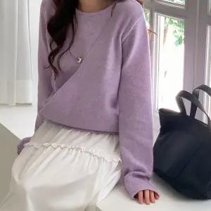 [코코블랑] 파인 울 컷아웃 랩 니트