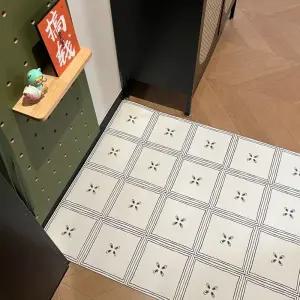 특대형주방매트 바닥매트 타일무늬 타입 방수 발매트 입구 발코니