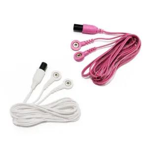 오므론 저주파자극기용 코드 플러그 화이트 핑크
