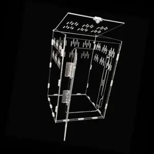 도마뱀 파충류 아크릴 사육장 거북이 하우스 20x20x30CM2오픈