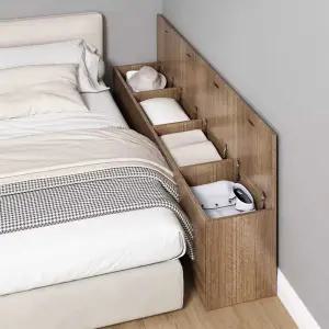 침대 틈새수납장 원목 낮은 선반 상단 덮개 옷 모자
