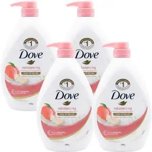 도브 화이트 피치 리밸런싱 바디워시 복숭아 1L 4개