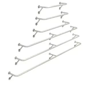 의류 매장 실버 디스플레이 파이프 행거 스텐 고정 선반 랙 벽 벽부착