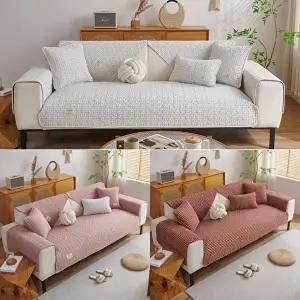 [효담상회]논슬립 코튼 쇼파 패드 2인용 커버 매트 사계절 논슬립 소파패드 거실 카우치 덮개