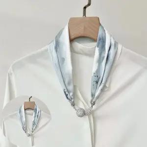 여성스카프 여성 패션 쁘띠 스카프 스타일 자석 목걸이 머플러