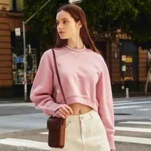 WOMAN 코지 크롭 스웨트 셔츠 [PINK] / WBC1L51542