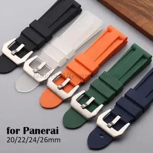 고무 시계 밴드 20mm 22mm 24mm 26mm Panerai 스트랩 실리콘 팔찌 오메가 남성 여성 스포츠 밴드 교체 손목