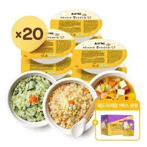 엘빈즈 이유식 초기/중기/후기/완료기 골고루(랜덤) 20팩+배도라지즙1박스(10개입) 864399