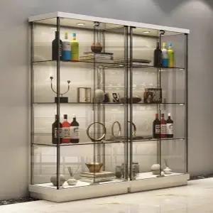 투명 글라스 장식장 와인 수납장 진열장 인테리어